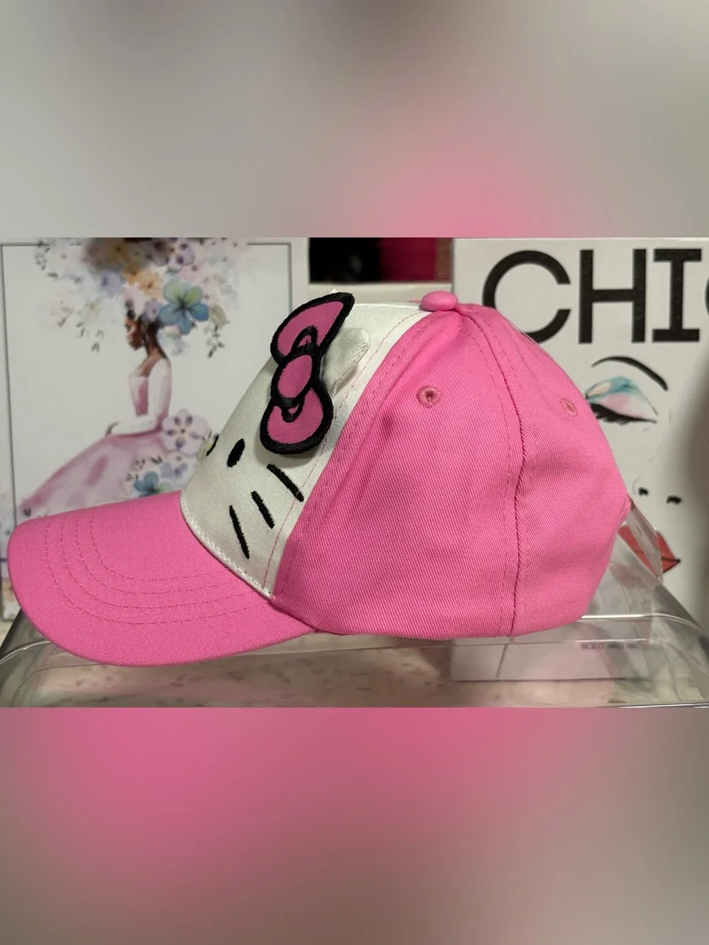 NWT Girls Hello Kitty Adjustable Baseball Cap